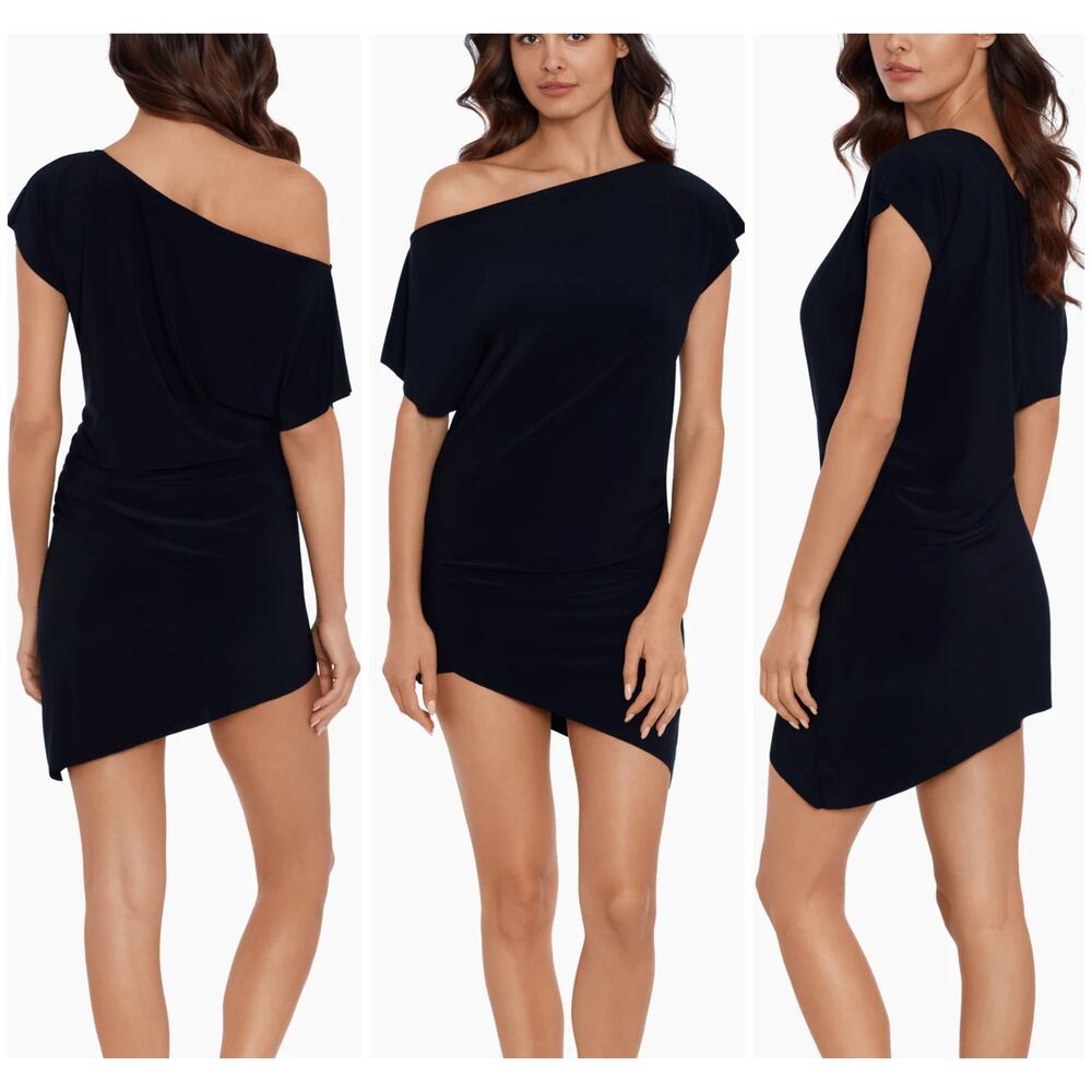 Magicsuit NWT Bateau Beach Dress Swimwear Cover Up Black Size XS Short Sleeve